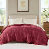 Wholesale Lightweight Down Alternative Bedding Blanket, Burgundy Red