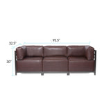 Axis 3pc Sectional Avanti Pecan Titanium Frame