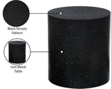 Terrazo End Table - Modern Iron Design with Speckled Surface for Stylish Home or Office Decor