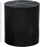 Terrazo End Table - Modern Iron Design with Speckled Surface for Stylish Home or Office Decor