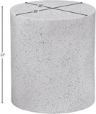 Terrazo End Table - Modern Iron Design with Speckled Surface for Stylish Home or Office Decor
