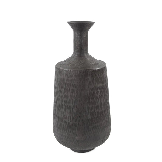 Etched Crossways Flared Neck Vase- Medium