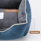 Small Dog Bed Cat Bed with Anti-Slip Bottom, Blue