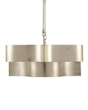 Grand Lotus Oval Silver Chandelier
