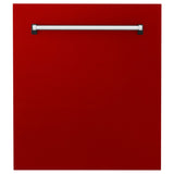 24" Dishwasher with Red Gloss panel, Stainless Tub, DWV-RG-24