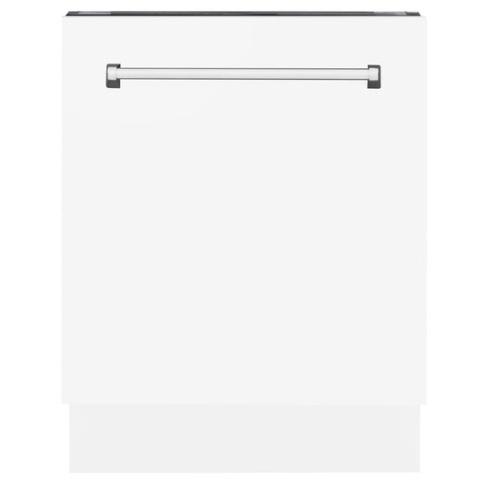 24" Dishwasher with White Matt panel, Stainless Tub, DWV-WM-24