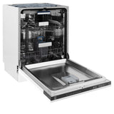 24" Dishwasher with White Matt panel, Stainless Tub, DWV-WM-24