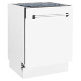 24" Dishwasher with White Matt panel, Stainless Tub, DWV-WM-24