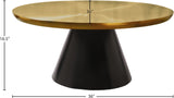 Martini Metal Contemporary Coffee Table - Stylish Round Design for Modern Living Spaces Decor