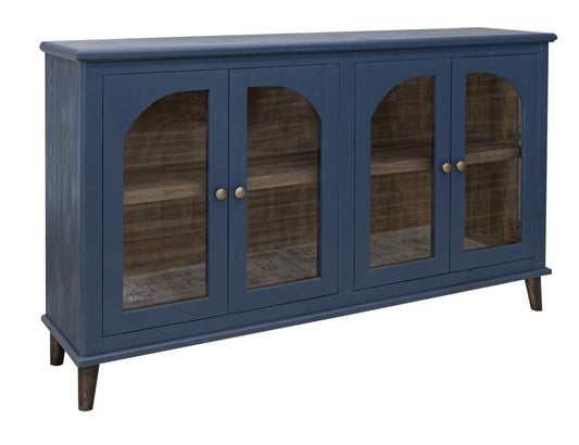 4 Glass Door Console | Mid-Century Modern Genova Design