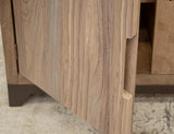 Natural Parota 93" Electric Fireplace TV Stand - Elegant Design