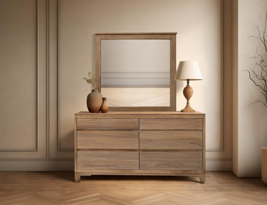 Parota Wood Mirror | Elegant Bedroom Décor with Distinctive Grain