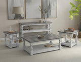 Chairside Table - Farmhouse Chic Stone Collection Solid Pine