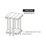 Metal Base End Table | Modern Mango Wood Design with Gold Finish