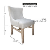 Aruba Wooden Chair - Upholstered Polyester Linen Look