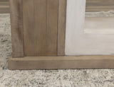 Natural Parota Electric Fireplace Console | Wood Mantel