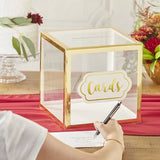 Gold Frame Collapsible Acrylic Card Box