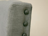 Loft Brown Wooden Dining Chair - Solid Pine with Grey Upholstery