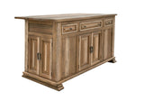 3 Drawer 6 Door Farmhouse Kitchen Island | Solid Pine Wood
