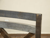 Barstool 30" - Loft Brown Pine Wood Bar Stool with Backrest