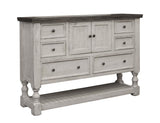6 Drawer 2 Door Farmhouse Dresser | White Pine Wood Storage