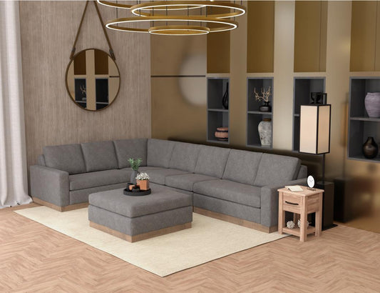 Georgia Wooden Frame Sectional Loveseat | Comfortable Seating