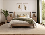 2 Drawer Parota Wood Nightstand - Elegant Bedroom Furniture