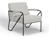 Lotus Armchair - Wooden Frame & Metal Base Comfort Chair