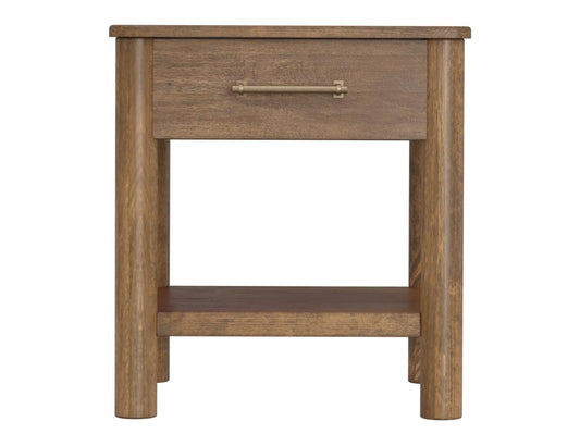 1 Drawer End Table - Mango Wood Olimpia Collection