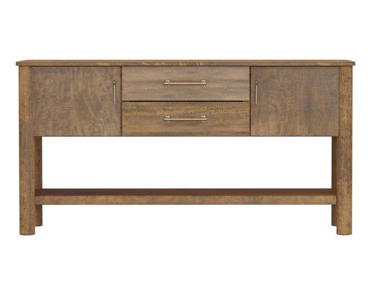 2 Drawer 2 Door Mango Wood Sofa Table | Olimpia Collection