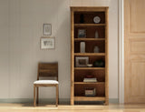 6 Wooden Shelves Bookcase - Mango Wood Olimpia Collection