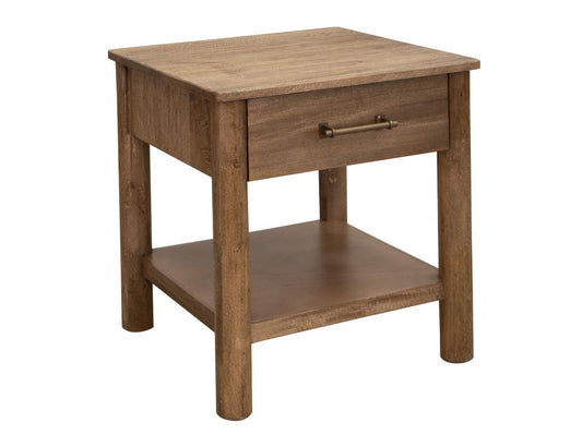 1 Drawer End Table - Mango Wood Olimpia Collection