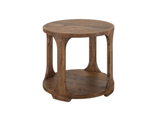 1 Shelf End Table - Handcrafted Mango & Teak Wood Balam