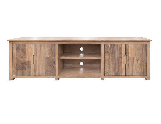 4 Door TV Stand 88" - Natural Parota Collection