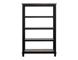 4 Shelf Bookcase - Industrial Wood & Metal Storage | Loft Brown