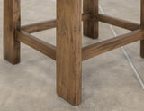 Balam 24" Wooden Stool - Melina Wood Crafted Design