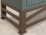 6 Door Obsidian Hutch - Mid-Century French Dining Furniture