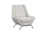 Tyne Armchair | Wooden Frame Metal Base Industrial Design