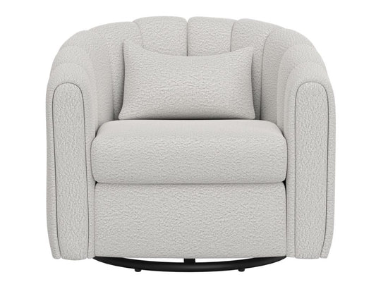 Wooden Frame & Metal Base 360 Swivel Armchair | Viera