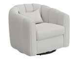 Wooden Frame & Metal Base 360 Swivel Armchair | Viera