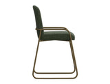 Upholstered Barstool with Wooden Frame & Metal Base | Modern Bar Seating