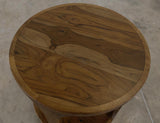 1 Shelf Chairside Table - Handcrafted Mango & Teak Wood