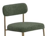 Upholstered Barstool with Wooden Frame & Metal Base | Modern Bar Seating