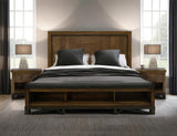 1 Drawer 1 Shelf Walnut Nightstand | Parota Wood Bedroom