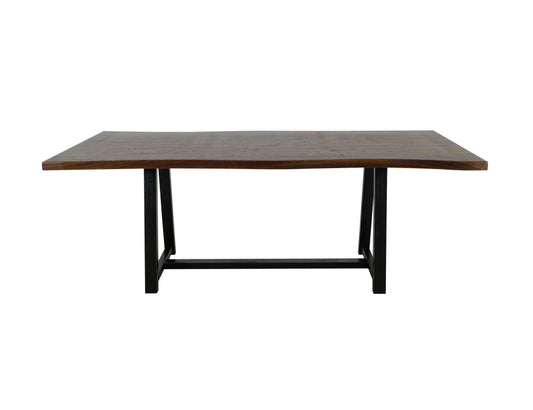 Walnut Live Edge Dining Table | Modern Trestle Design