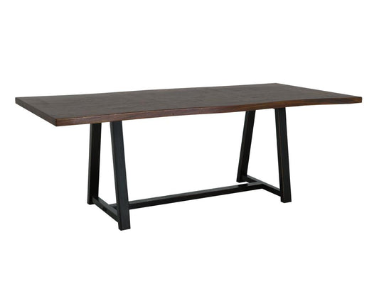 Walnut Live Edge Dining Table | Modern Trestle Design