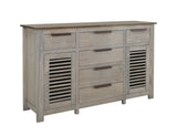 6 Drawer 2 Door Buffet | Ivory & Brown Dining Room Storage