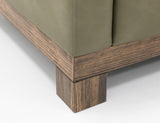 Wooden Frame Sofa with Solid Pine Wood & Block Feet