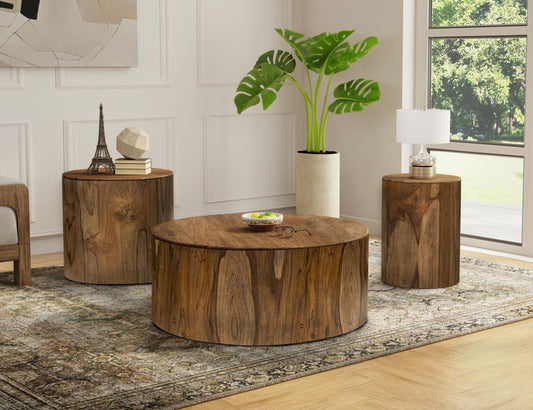Handcrafted Chairside Table | Balam Mango & Teak Wood