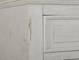 3 Drawer Nightstand - Terra White Solid Pine Bedroom Furniture